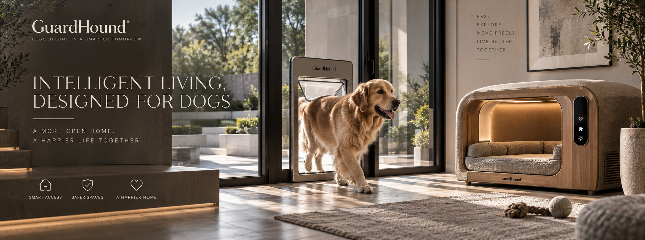 Anuncio de marca GuardHound · Estancia y acceso inteligentes