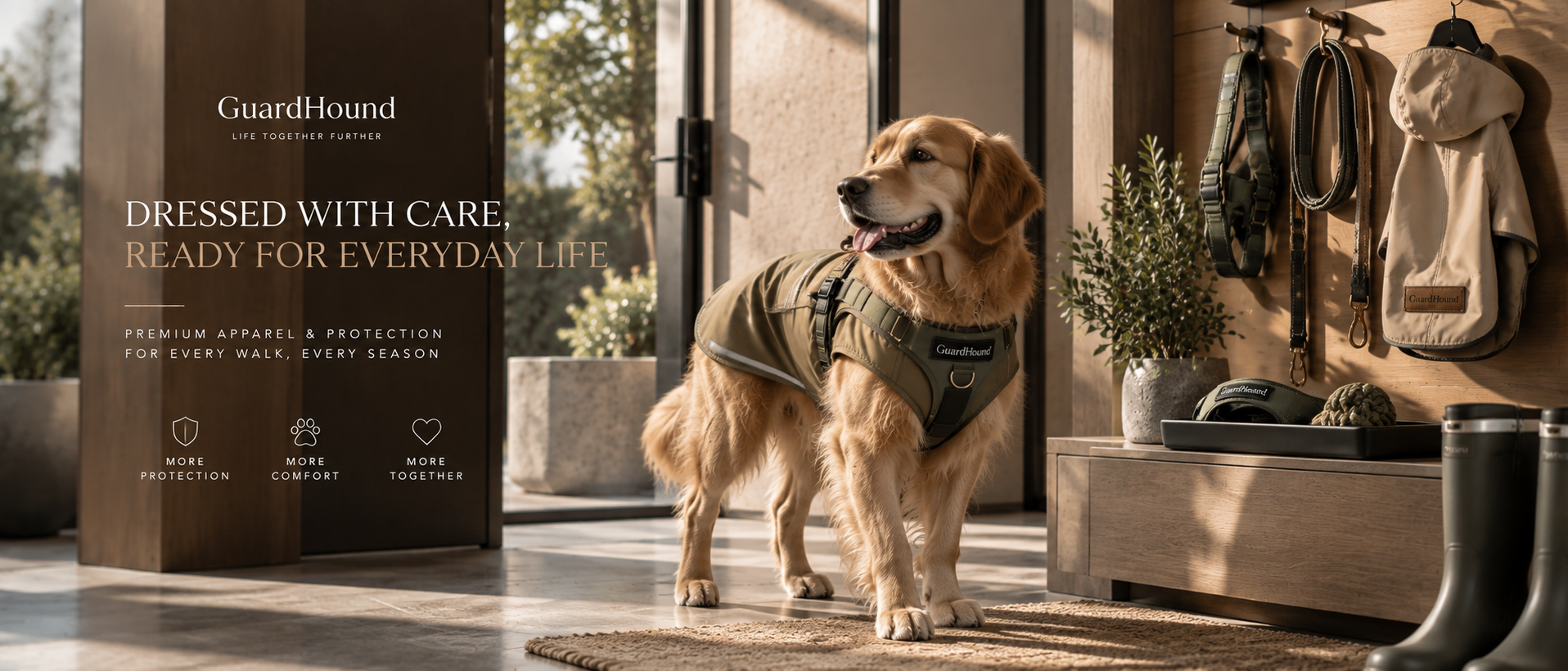 Publicidad de marca GuardHound · Ropa y protección